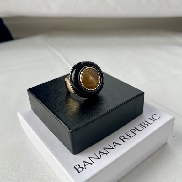 Banana Republic Tiger’s Eye Cocktail Ring, size 6 - Picture 7 of 10
